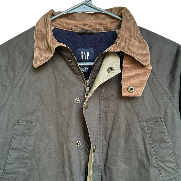 Vintage Gap Boys Barn Chore Jacket 100% Cotton Army Green S/10 - Picture 2 of 8